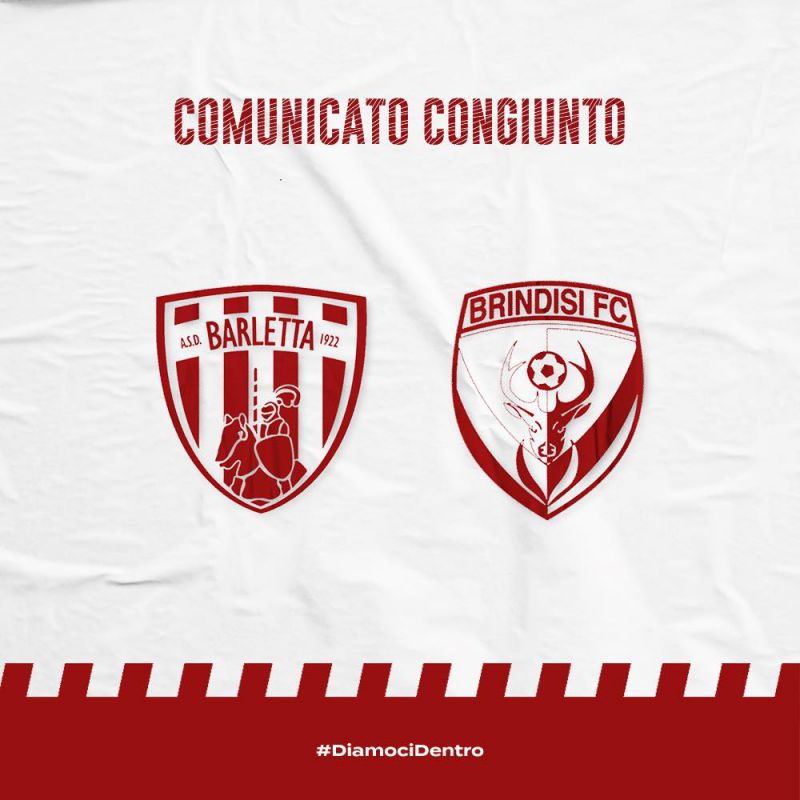 Barletta - Brindisi, comunicato societario congiunto
