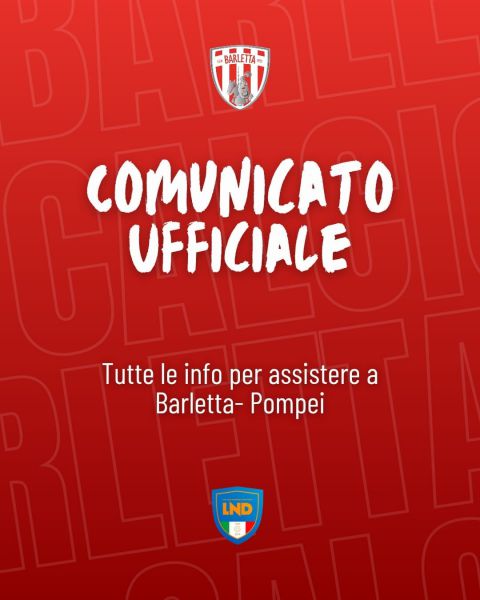 Barletta 1922 - Pompei: tutte le info