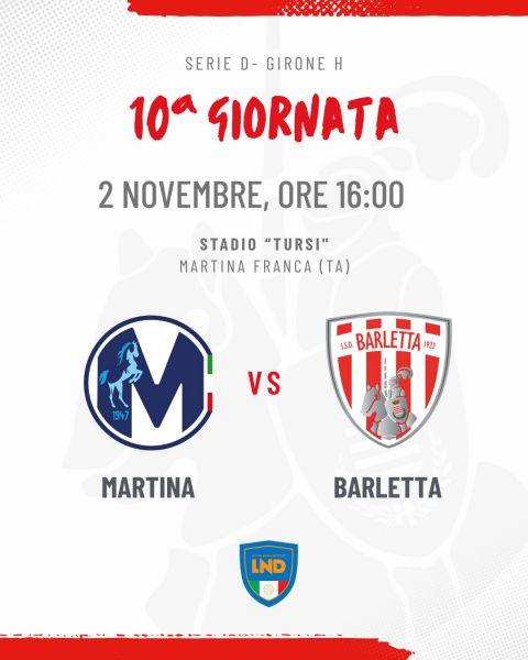 Martina Calcio 1947 - Barletta 1922: info settore ospiti
