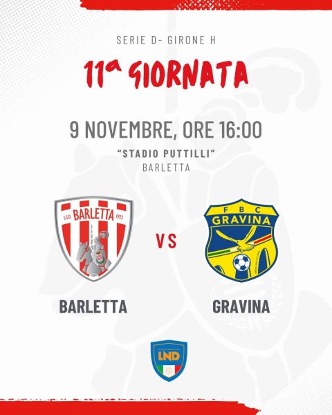 Barletta 1922 - Gravina: tutte le info