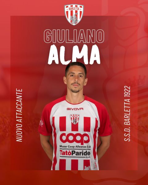Giuliano Alma è un nuovo calciatore del Barletta 