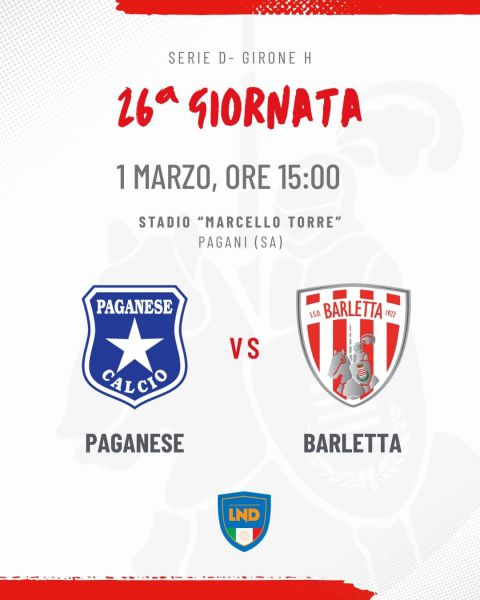Paganese Calcio 1926 - Barletta 1922: info settore ospiti