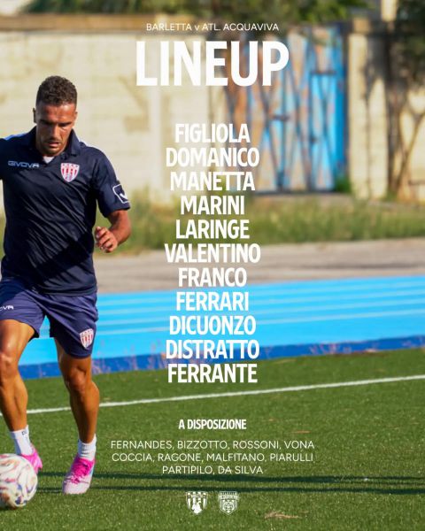 Allenamento congiunto con l'Atletico Acquaviva, la formazione